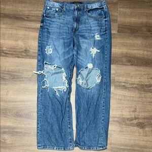 Aeropostale Relaxed Blue Jeans with Vintage Distressing
